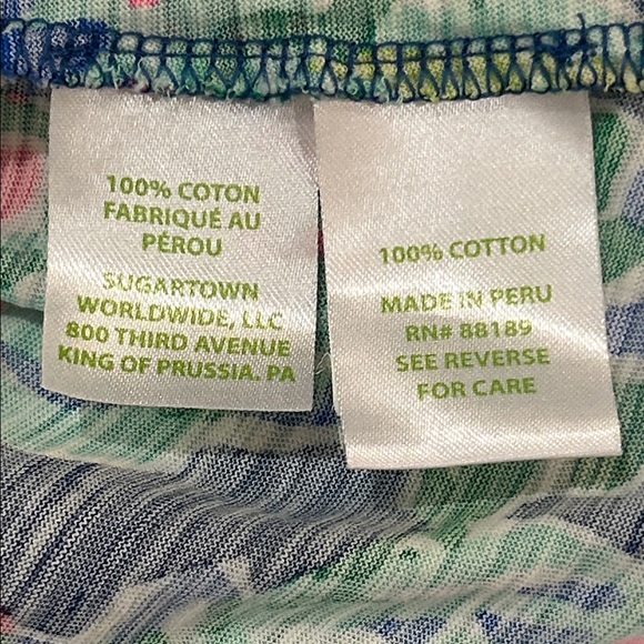 Lilly Pulitzer Multicolor Floral Short Sleeve Tee Size xs - Picture 6 of 7